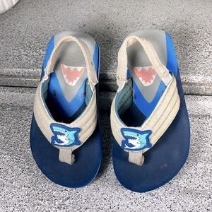 Shark Toddler Flip Flops Sandals Size 7 8